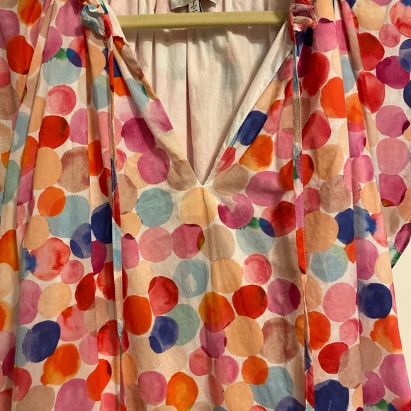 Milly Nadia Watercolor Bubble Poplin Dress in Small - Picture 6 of 6